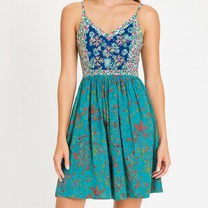 Patrons of Peace Boho Floral Spaghetti Strap Dress Size Small EUC
